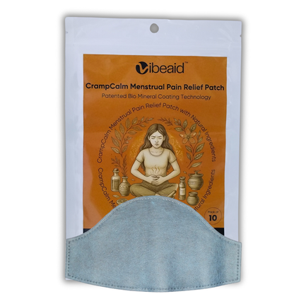Pack of 10 CrampCalm Copper Coated Natural Menstrual Pain Comfort Patches