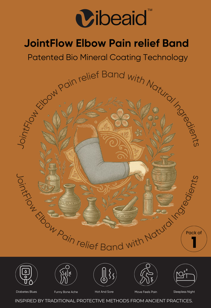 JointFlow Copper Coated Natural Pain Comfort Elbow Band