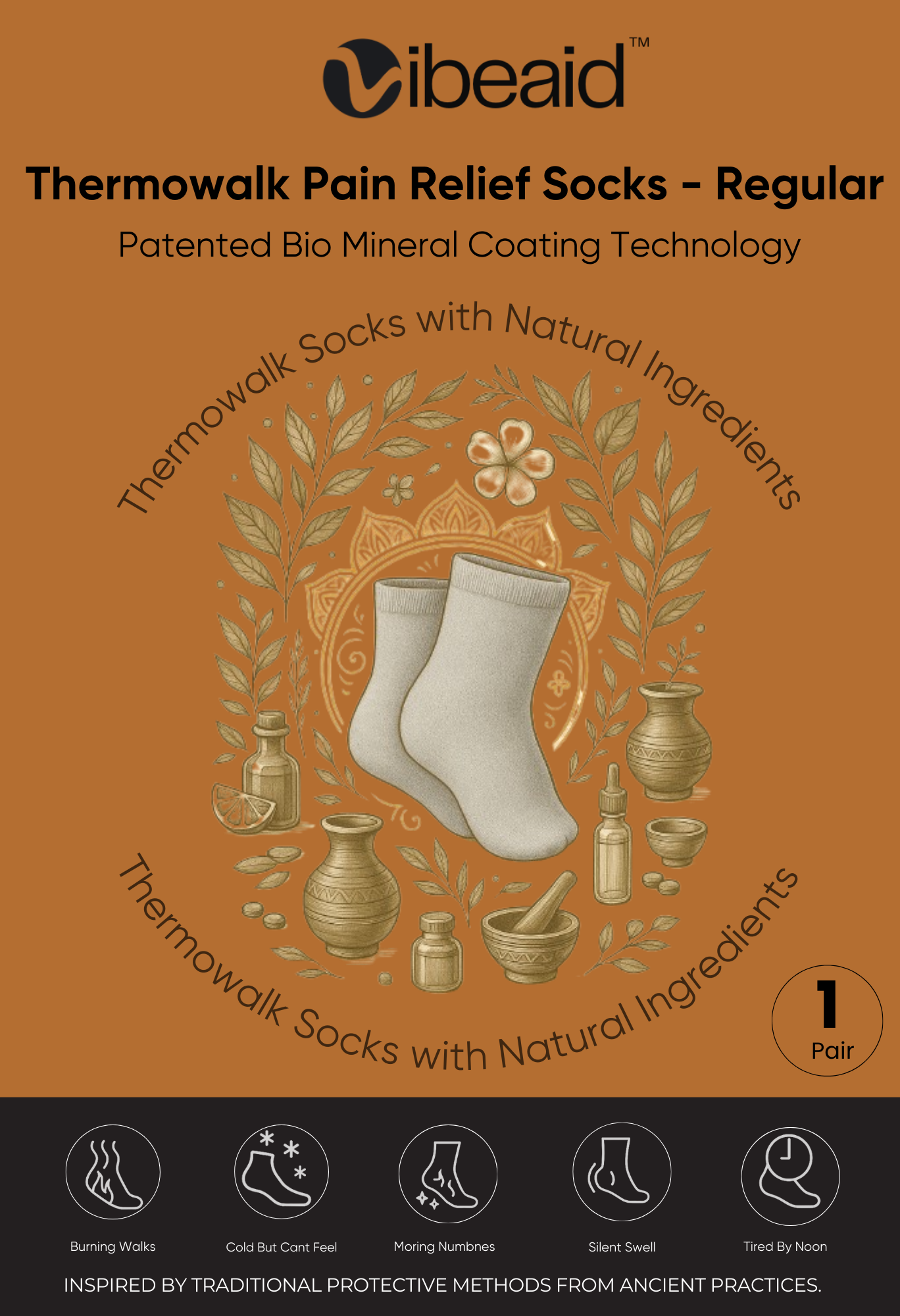 CuEase Copper Coated Natural Pain Comfort Socks - No Show |Angle |Regular
