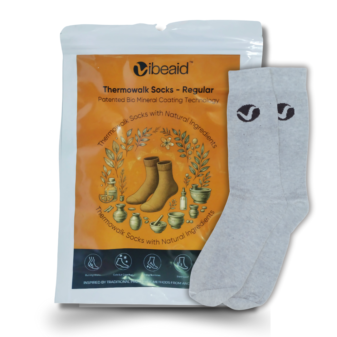 CuEase Copper Coated Natural Pain Comfort Socks - No Show |Angle |Regular