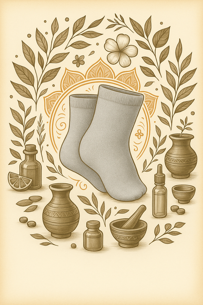 CuEase Copper Coated Natural Pain Comfort Socks - No Show |Angle |Regular
