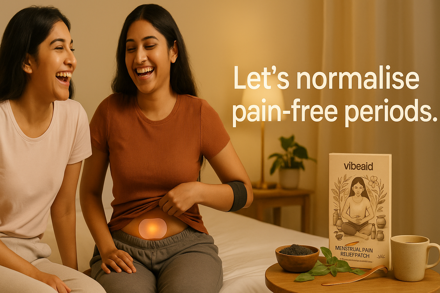 Pack of 10 CrampCalm Copper Coated Natural Menstrual Pain Comfort Patches